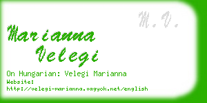 marianna velegi business card